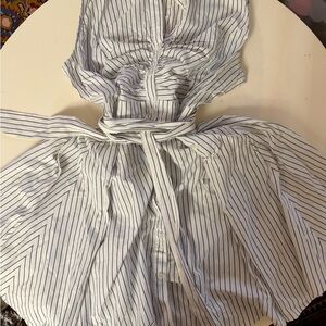 New York & Company Black and White Striped Dress